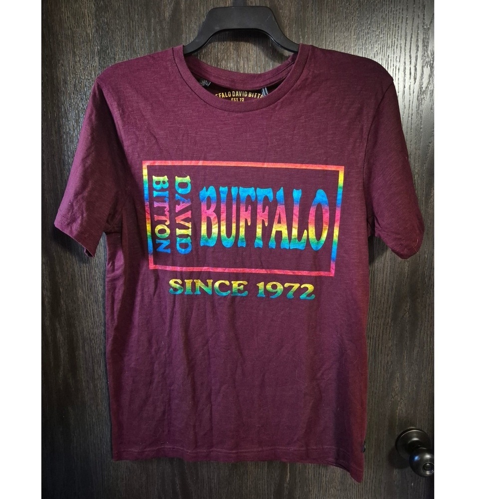 Buffalo David Bitton Mens Rainbow Graphic Tee Large NWT